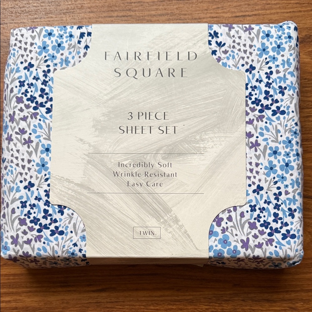 Fairfield Square Floral Twin 3 Piece Sheet Set